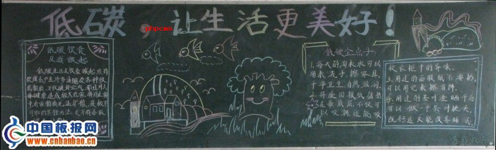 低碳板报-低碳,让生活更加美好!