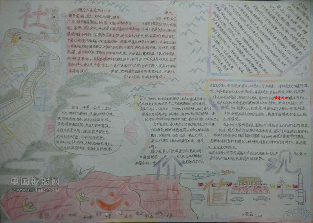 社会主义核心价值观手抄报