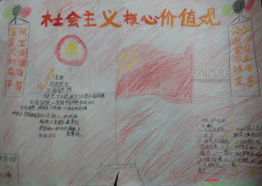 社会主义核心价值观手抄报