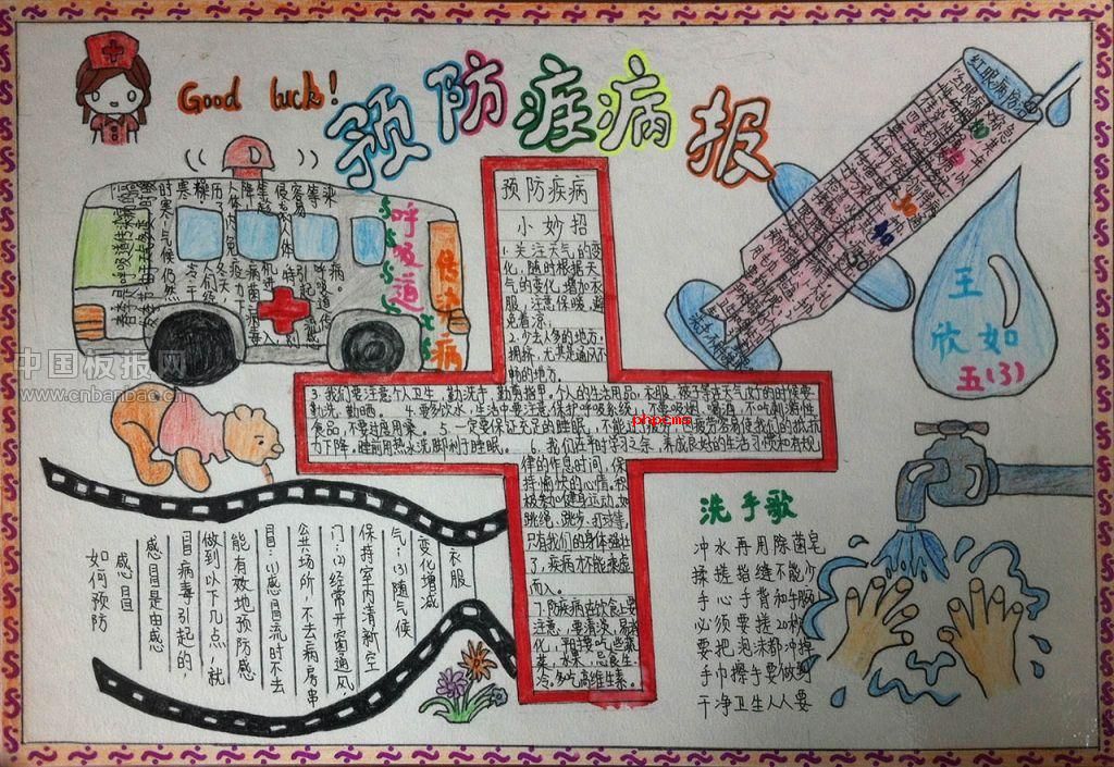 消灭病魔关爱病人手抄报