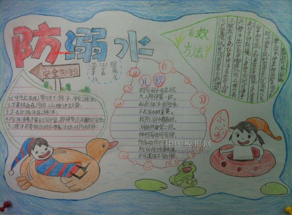 2015防溺水手抄报图片展