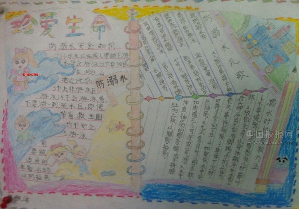 2015防溺水手抄报图片展