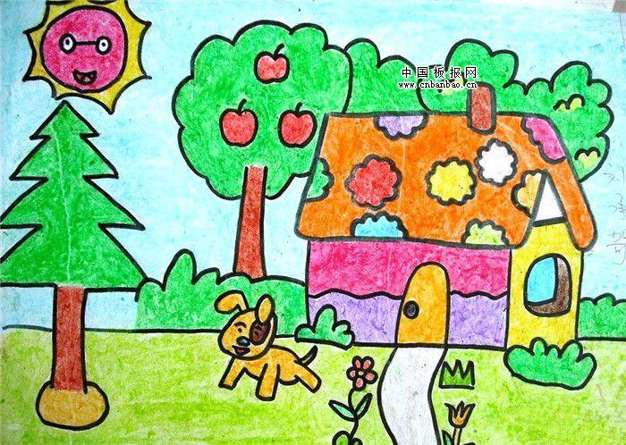最简单的房子怎么画_小学生房屋绘画图片展
