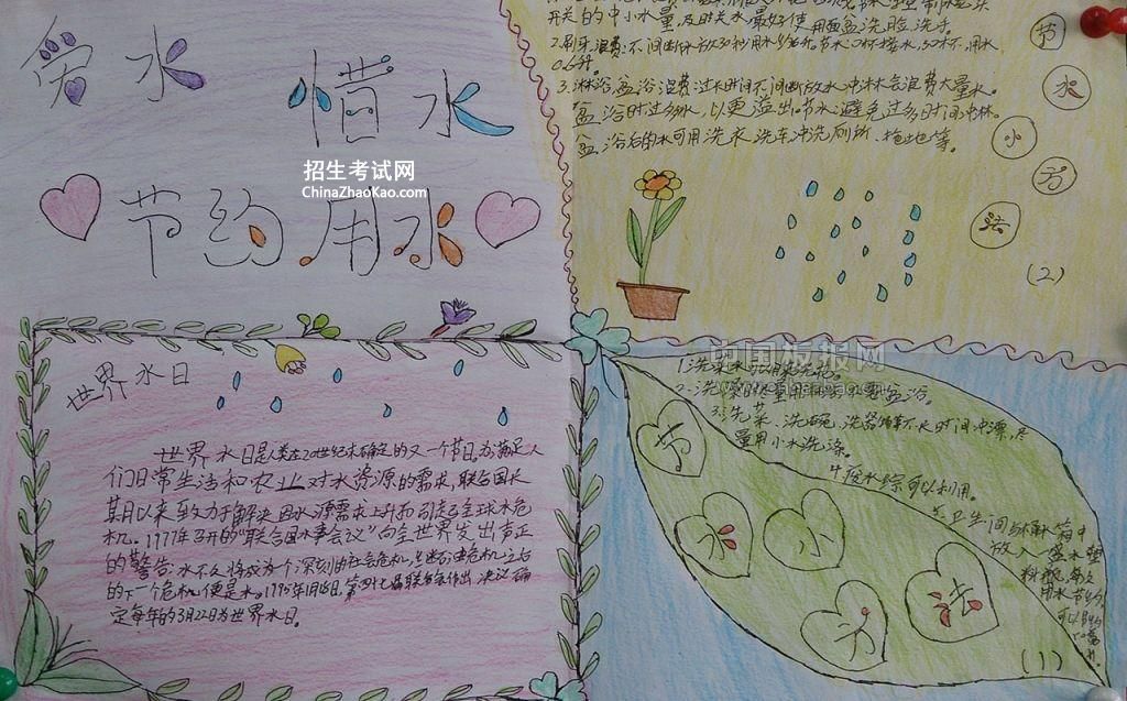 爱惜水资源从我做起手抄报