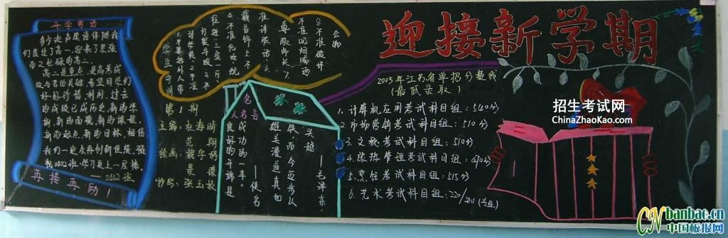 走进高三板报-迎接新学期
