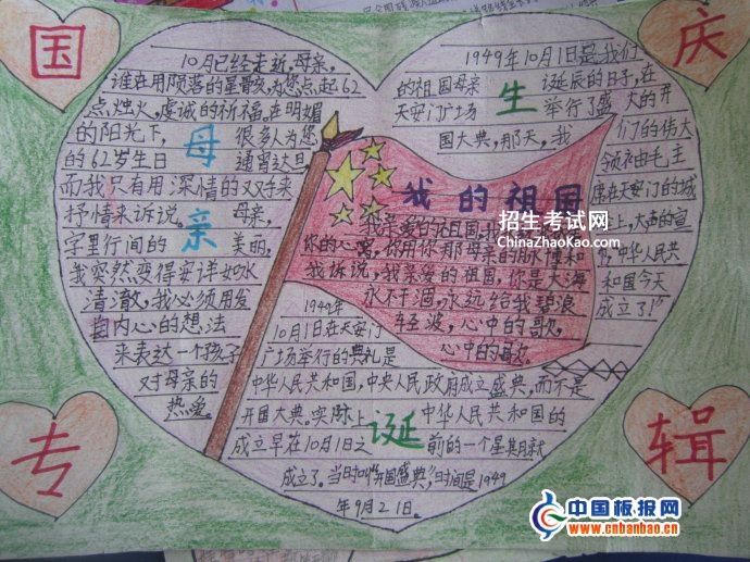国庆节获奖手抄报图片