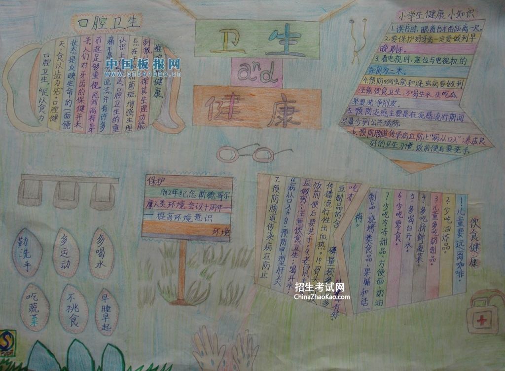 卫生与健康手抄报图片