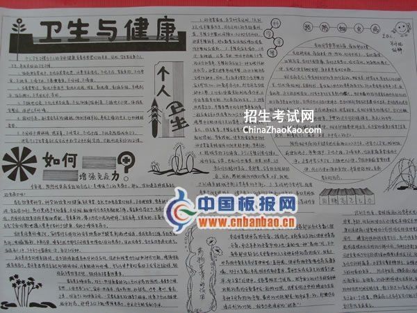 卫生与健康手抄报图片